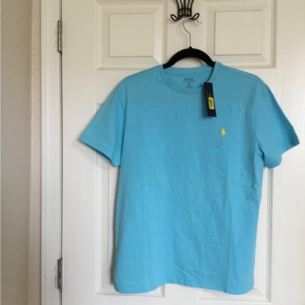 Polo by Ralph Lauren Men’s Aqua Crewneck short sleeve Tee Sz. S